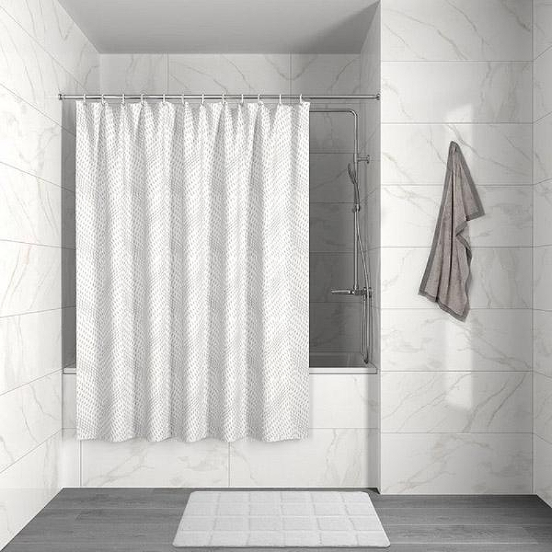 Шторка для ванны Iddis Decor 180x180 D04P118i11 Белая