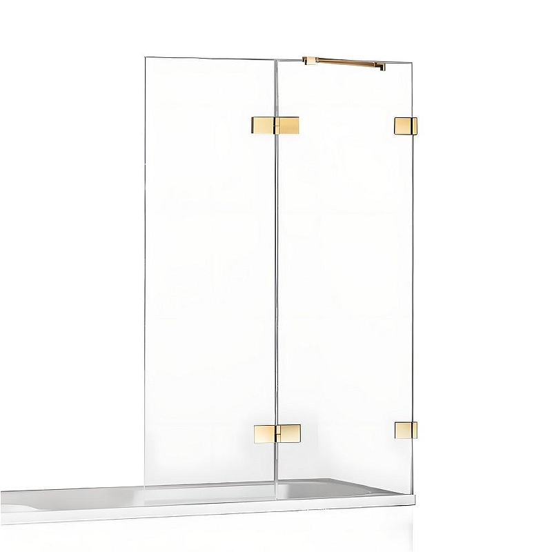 Шторка для ванны New Trendy AVEXA GOLD BRUSHED 110x150 EXK-2013 R (брашированное золото)