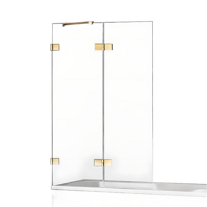 Шторка для ванны New Trendy AVEXA GOLD BRUSHED 110x150 EXK-2012 L (брашированное золото)