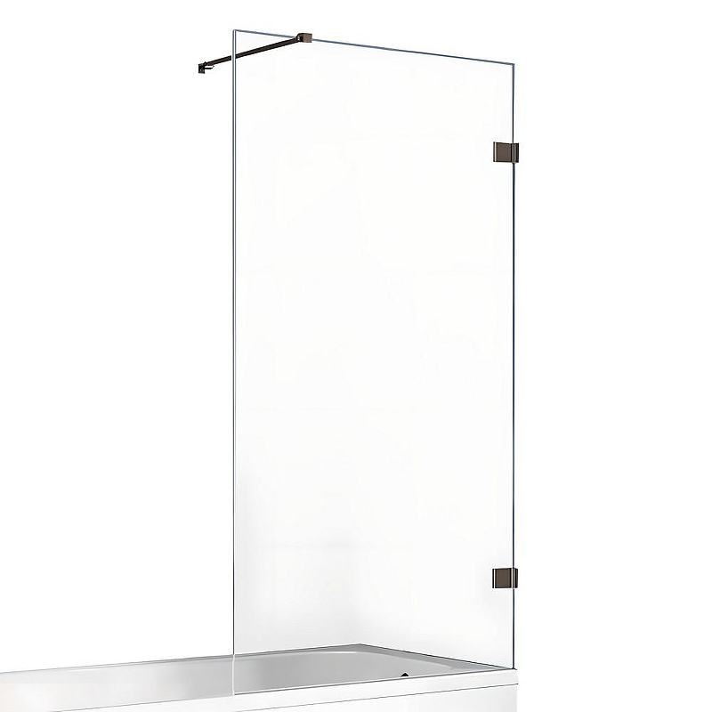 Шторка для ванны New Trendy AVEXA GUNMETAL BRUSHED 100x150 EXK-3520-WP (оружейная сталь)