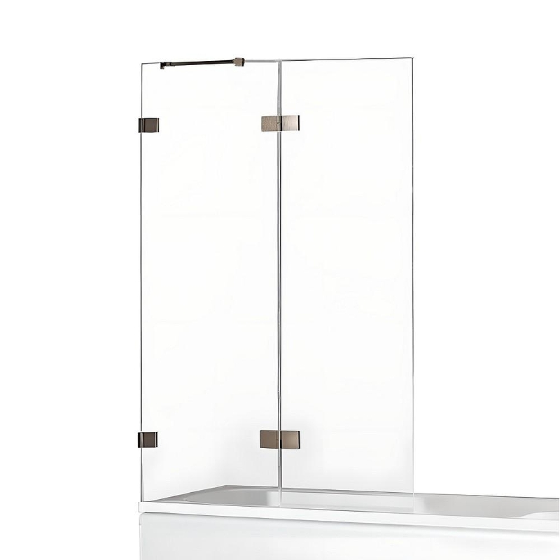 Шторка для ванны New Trendy AVEXA GUNMETAL BRUSHED 110x150 EXK-3523 L (оружейная сталь)