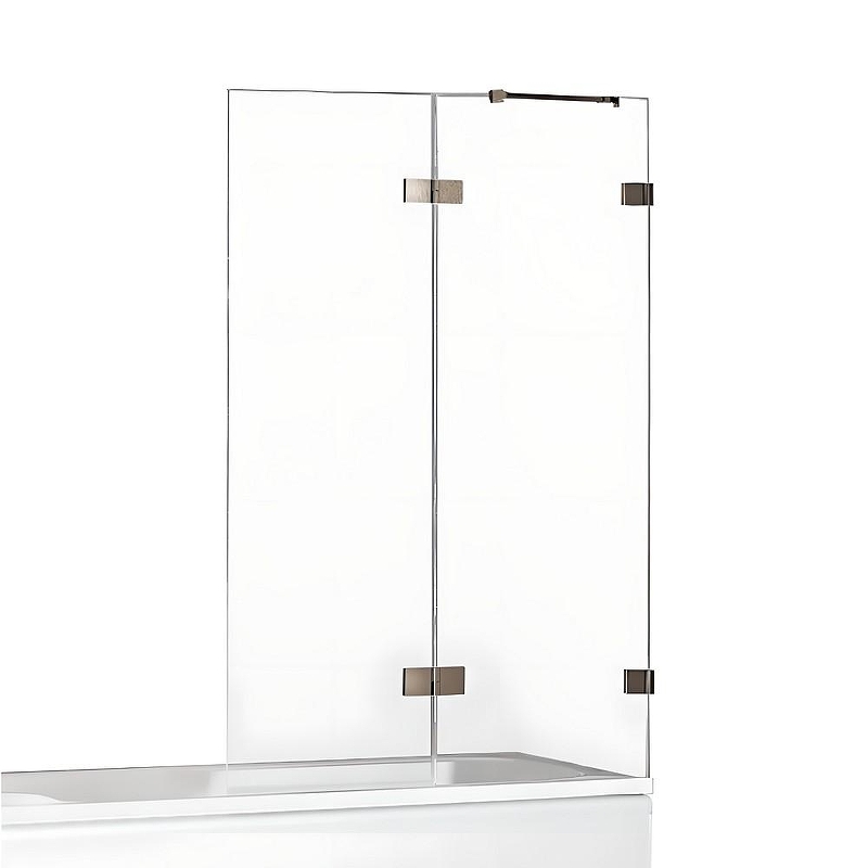 Шторка для ванны New Trendy AVEXA GUNMETAL BRUSHED 140x150 EXK-3530 R (оружейная сталь)