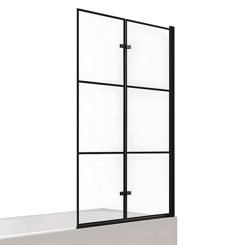 Шторка для ванны New Trendy SUPERIA BLACK 100 см P-0055 R (черный)