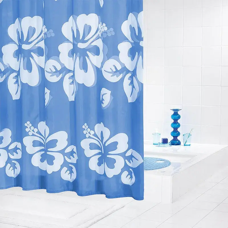 Шторка для ванны Ridder Flowerpower 180х200 42353 цвет Синий Голубой