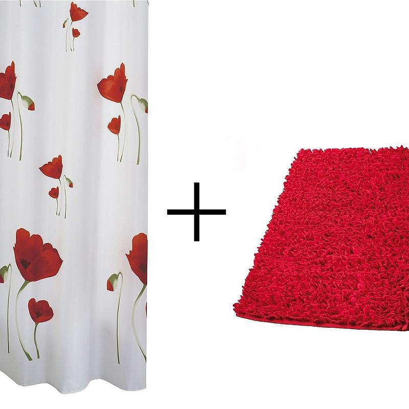 Шторка для ванны Ridder Mohn 200х180 Красная