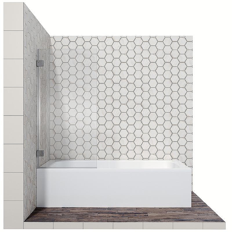 Шторка на ванну Ambassador Bath Screens 70х140 16041101 профиль Хром стекло CrystalPure