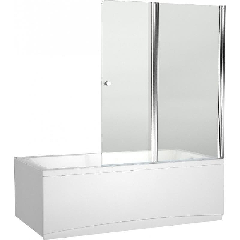 Шторка на ванну Aquanet Alfa 4 NF6222 Pivot 122 196049 профиль Хром стекло прозрачное