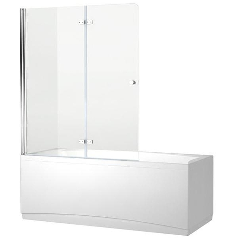 Шторка на ванну Aquanet Beta 4 NF6222 Hinge 122 196053 профиль Хром стекло прозрачное