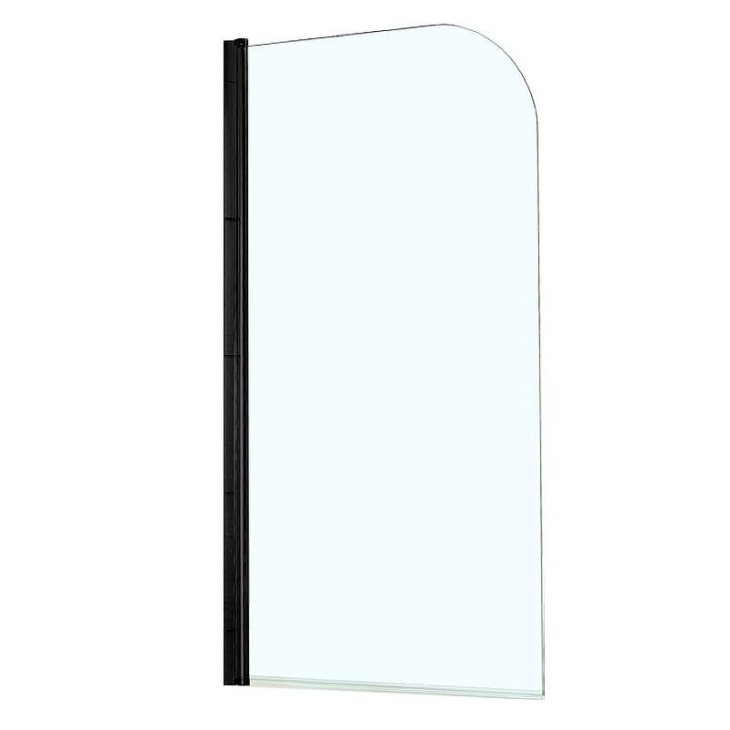 Шторка на ванну Azario Merrit 80 AZ-NF6211 800 BLACK профиль Черный стекло прозрачное