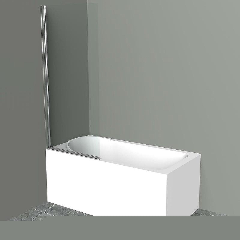 Шторка на ванну BelBagno UNO-V-1-90/150-C-Cr профиль Хром стекло прозрачное