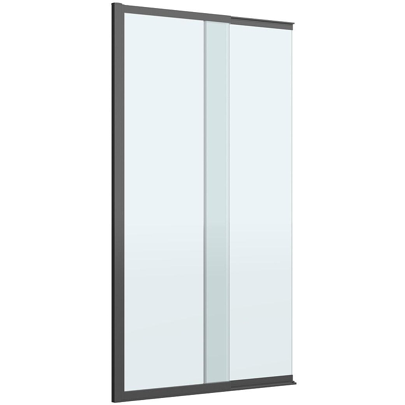 Шторка на ванну Cezares Slider 90 SLIDER-FIX-VF-11-90/150-C-NERO профиль Черный матовый стекло прозрачное