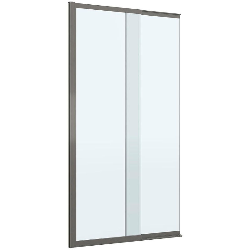 Шторка на ванну Cezares Slider 90 SLIDER-FIX-VF-11-90/150-C-GM профиль Оружейная сталь стекло прозрачное