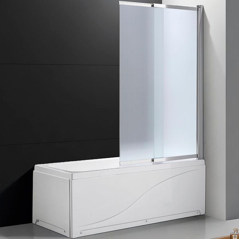 Шторка на ванну Cezares Slider 90 SLIDER-VF-11-90/150-P-Cr профиль Хром стекло рифленое