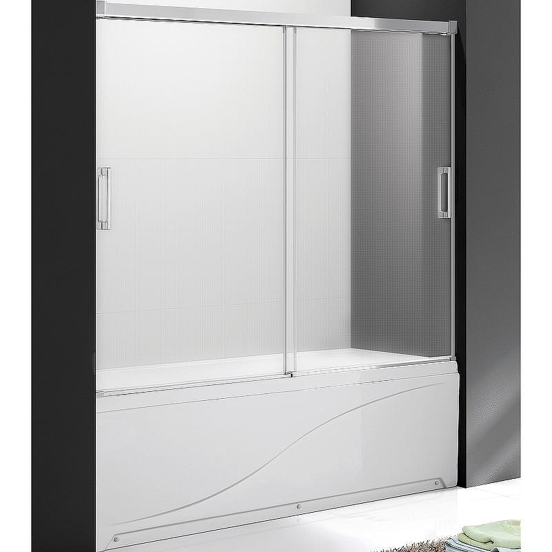 Шторка на ванну Cezares Tandem Soft 180 TANDEM-SOFT-VF-2-180/145-P-Cr профиль Хром стекло рифленое