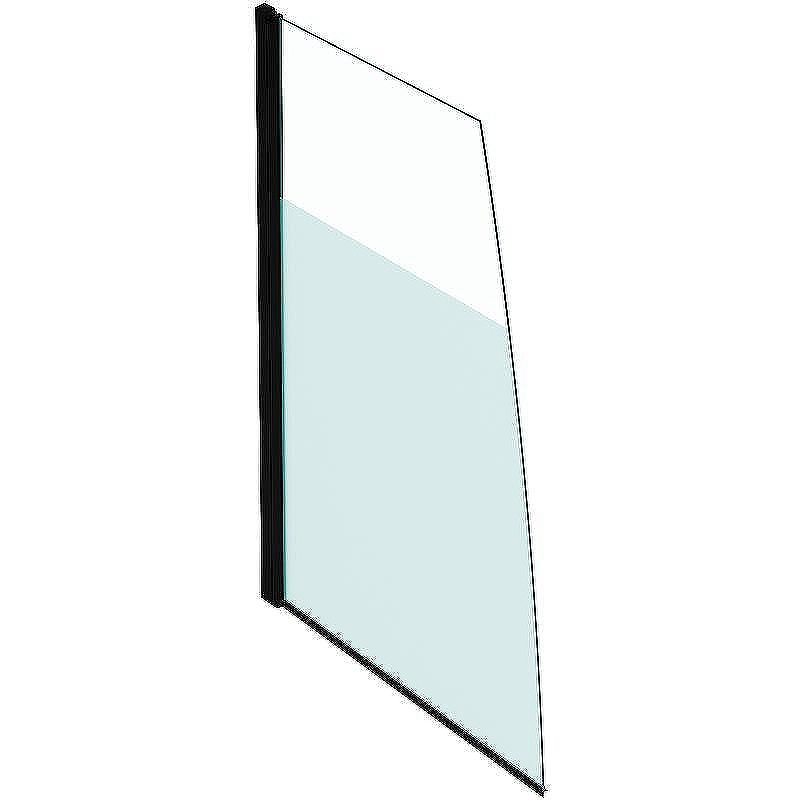 Шторка на ванну Jacob Delafon Serenity 90x145 E4933-BL профиль Черный матовый стекло матовое