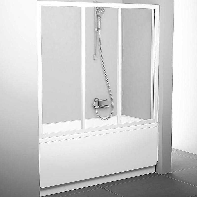 Шторка на ванну Ravak Supernova AVDP3-180 40VY0102Z1 профиль Белый стекло Transparent