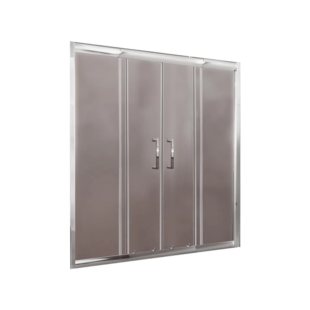 Шторка на ванну раздвижная 150х140х0,5 см профиль хром BelBagno Unique (UNIQUE-VF-2-150/180-140-P-Cr)