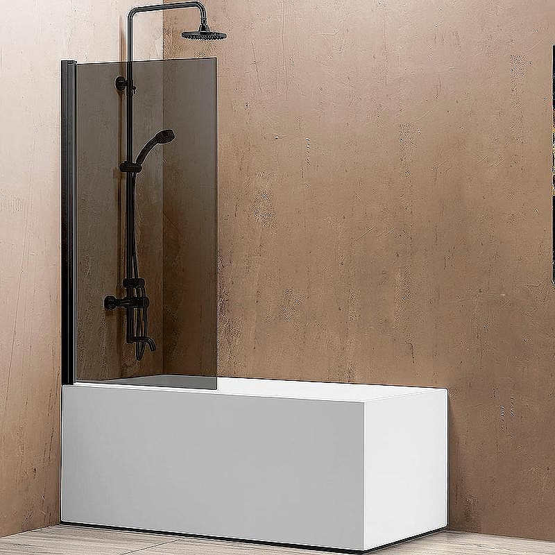 Шторка на ванну Vincea VSB 80х140 VSB-11800CGB профиль Черный матовый стекло тонированное