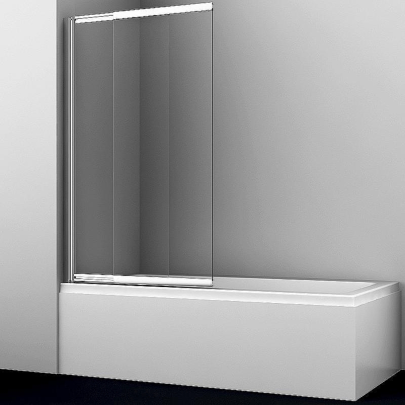Шторка на ванну WasserKRAFT Main 80 41S02-80WS профиль Хром стекло прозрачное
