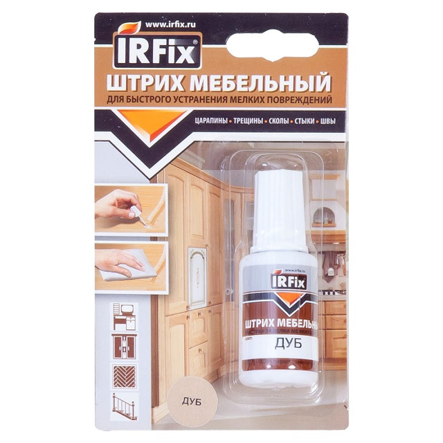 штрих мебельный IRFIX для реставрации 20мл дуб, арт. 20273