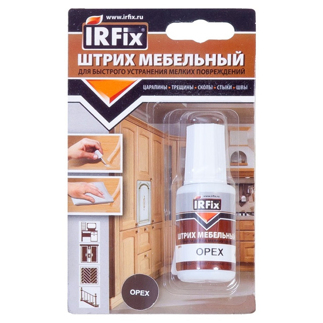 штрих мебельный IRFIX для реставрации 20мл орех, арт. 20276