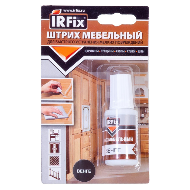 штрих мебельный IRFIX для реставрации 20мл венге, арт. 20277