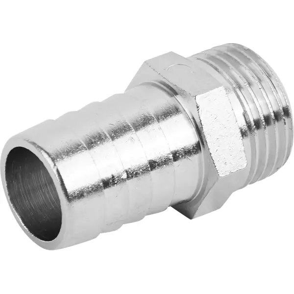 Штуцер Stout 1/2"x18 мм НР никелированная латунь
