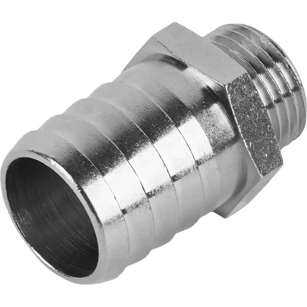 Штуцер Stout 1/2"x25 мм НР никелированная латунь