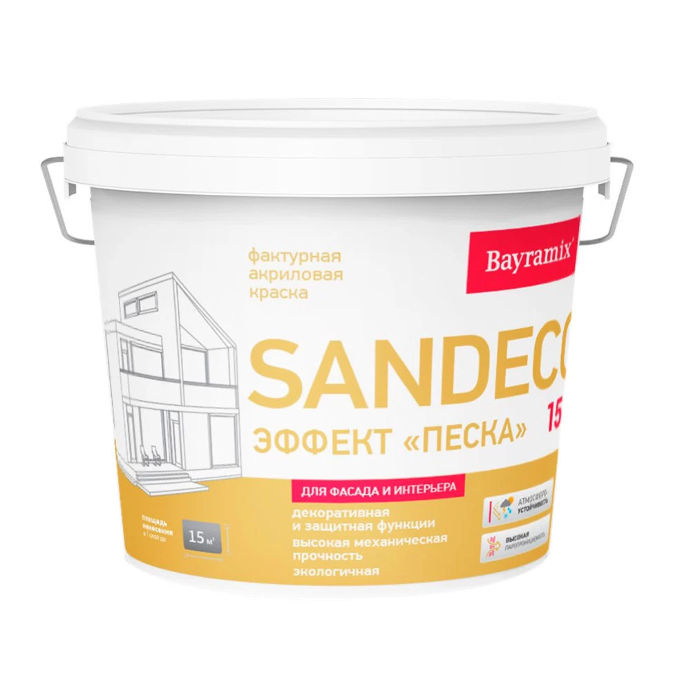 Штукатурка декоративная Bayramix Sandeco sd 001 белая 15 кг