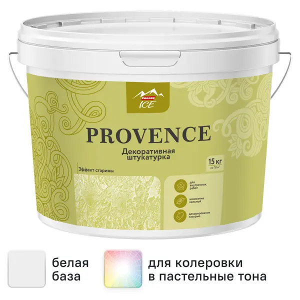 Штукатурка декоративная Parade Ice Provence 15 кг цвет белый
