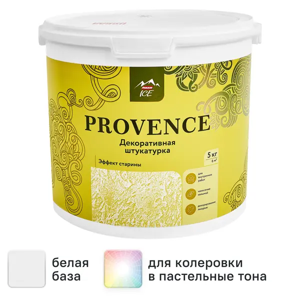 Штукатурка декоративная Parade Provence эффект старины цвет белый 5 кг