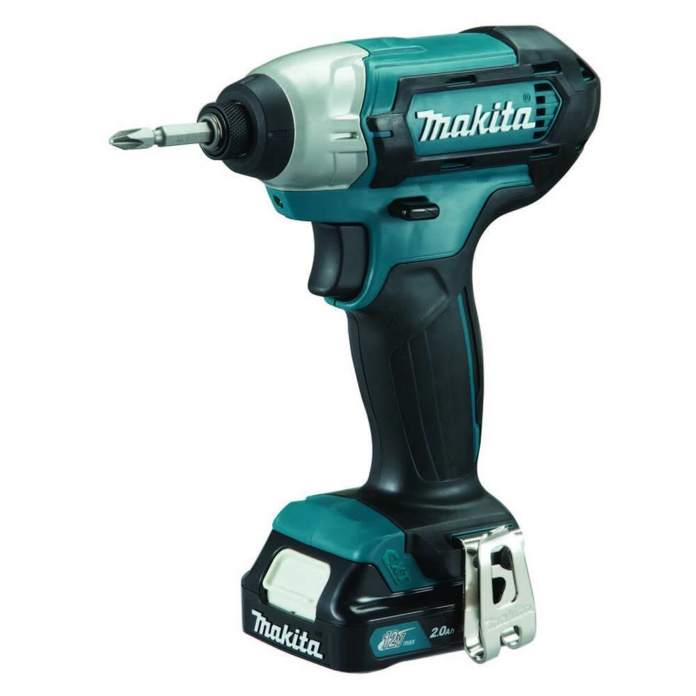Шуруповерт ударный аккумуляторный Makita CXT 12 В 2 Ач Li-Ion 2 АКБ и ЗУ (TD110DWAE)