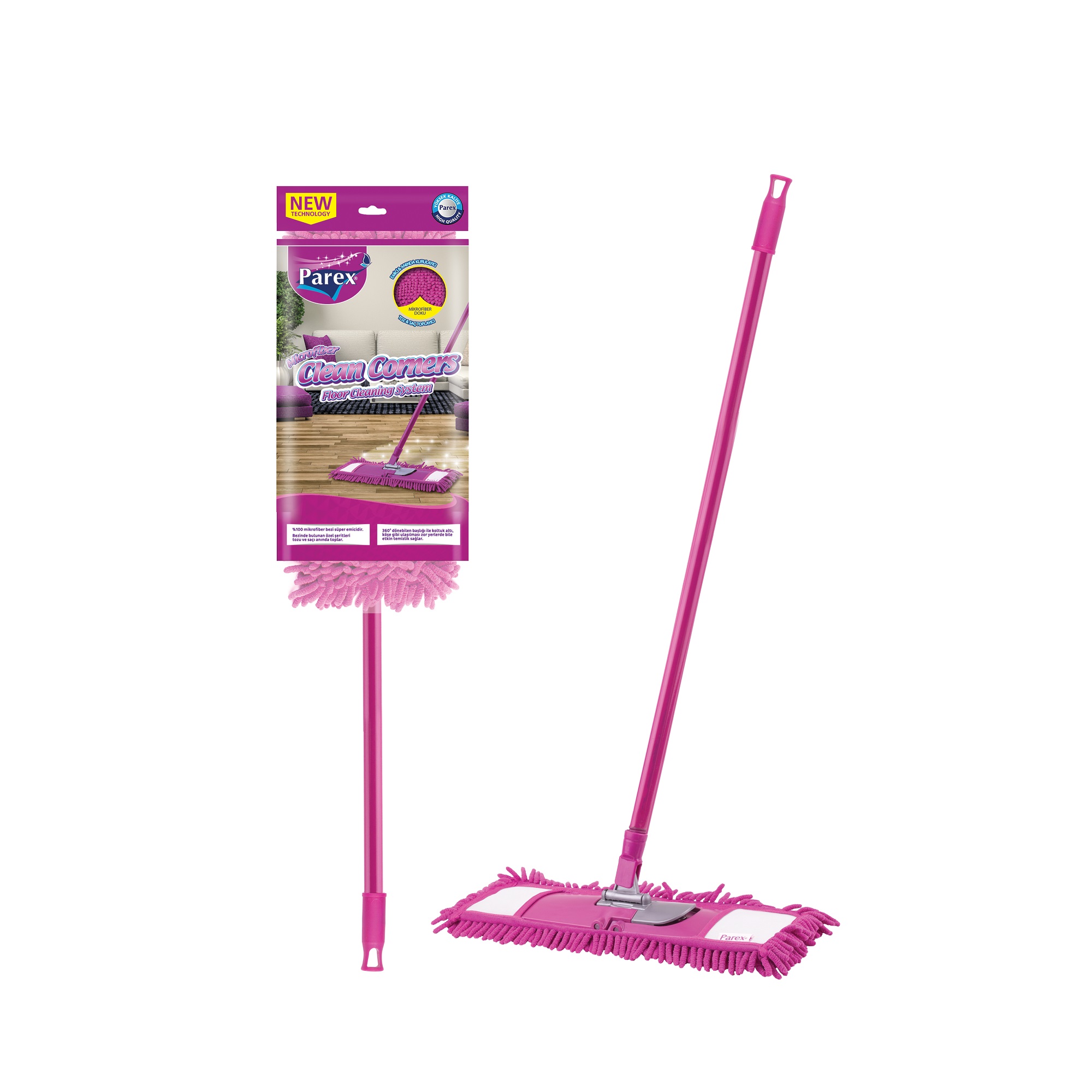 Швабра из микрофибры Parex CLEAN CORNERS 1 шт