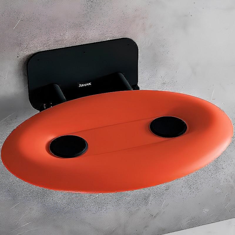 Сиденье для душа Ravak Ovo P II Orange/Black B8F0000058 Прозрачно-оранжевое Черное