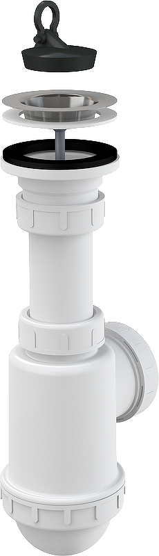 Сифон для кухонной мойки Alcaplast A441-DN50/40 цвет Хром