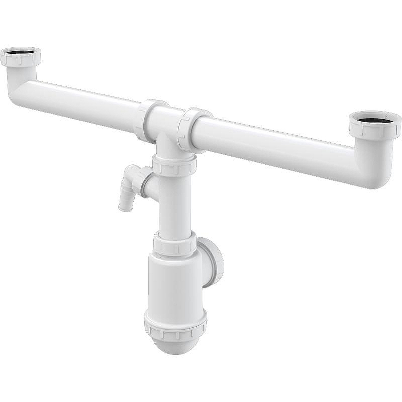 Сифон для кухонной мойки Alcaplast A448P-DN50/40 Белый