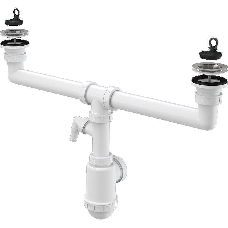 Сифон для кухонной мойки Alcaplast A449P-DN50/40 Белый