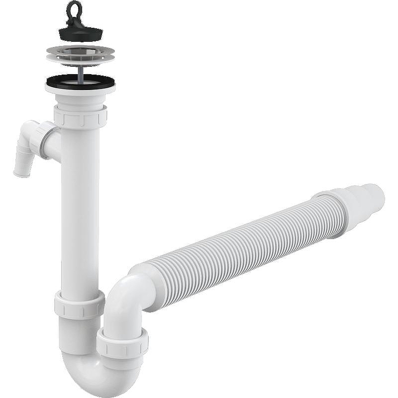 Сифон для кухонной мойки Alcaplast A830-DN50/40 Белый