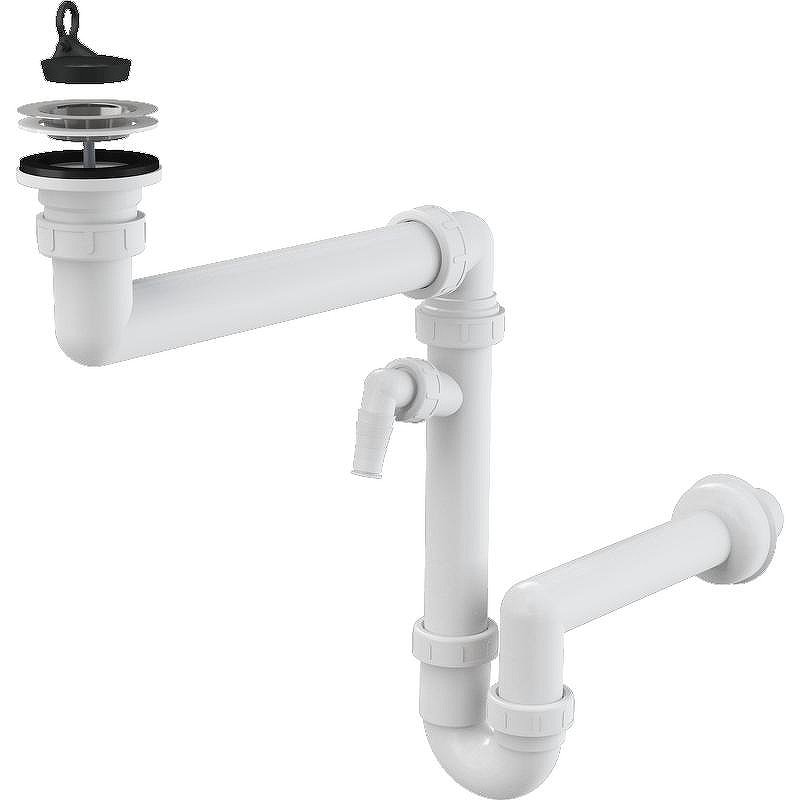 Сифон для кухонной мойки Alcaplast A870P-DN40 Белый