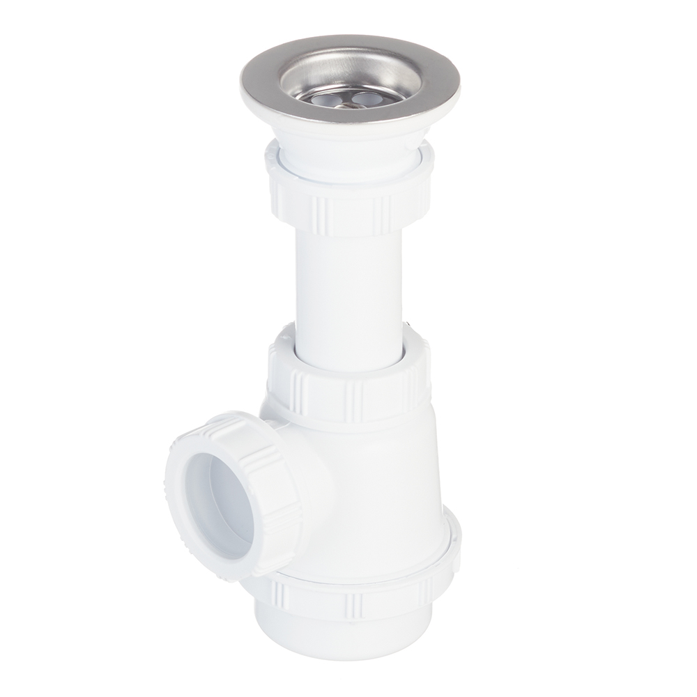 Сифон для раковины и биде Wirquin Pro 1 1/4х32 мм c выпуском d63 мм (30975059)