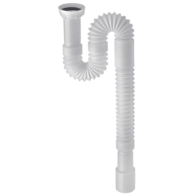 сифон для раковины WIRQUIN 1.1/4"х 32/40 мм гофрированный без выпуска L800 мм