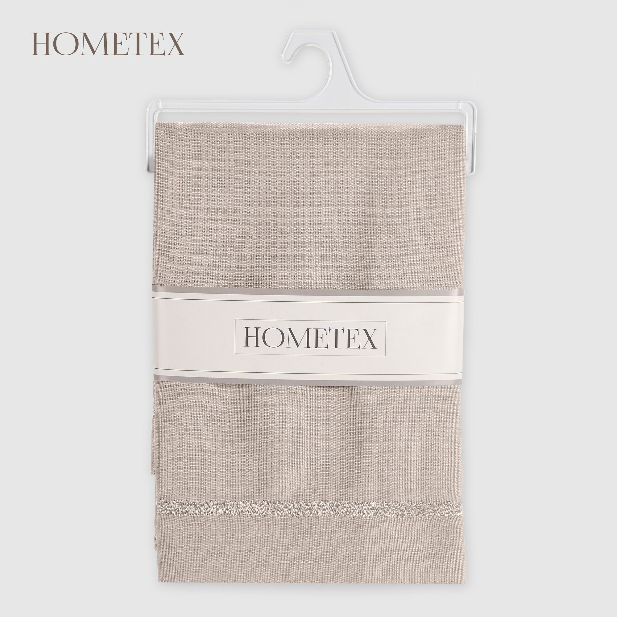 Скатерть Hometex Paros вышивка бежевая 140х300 см