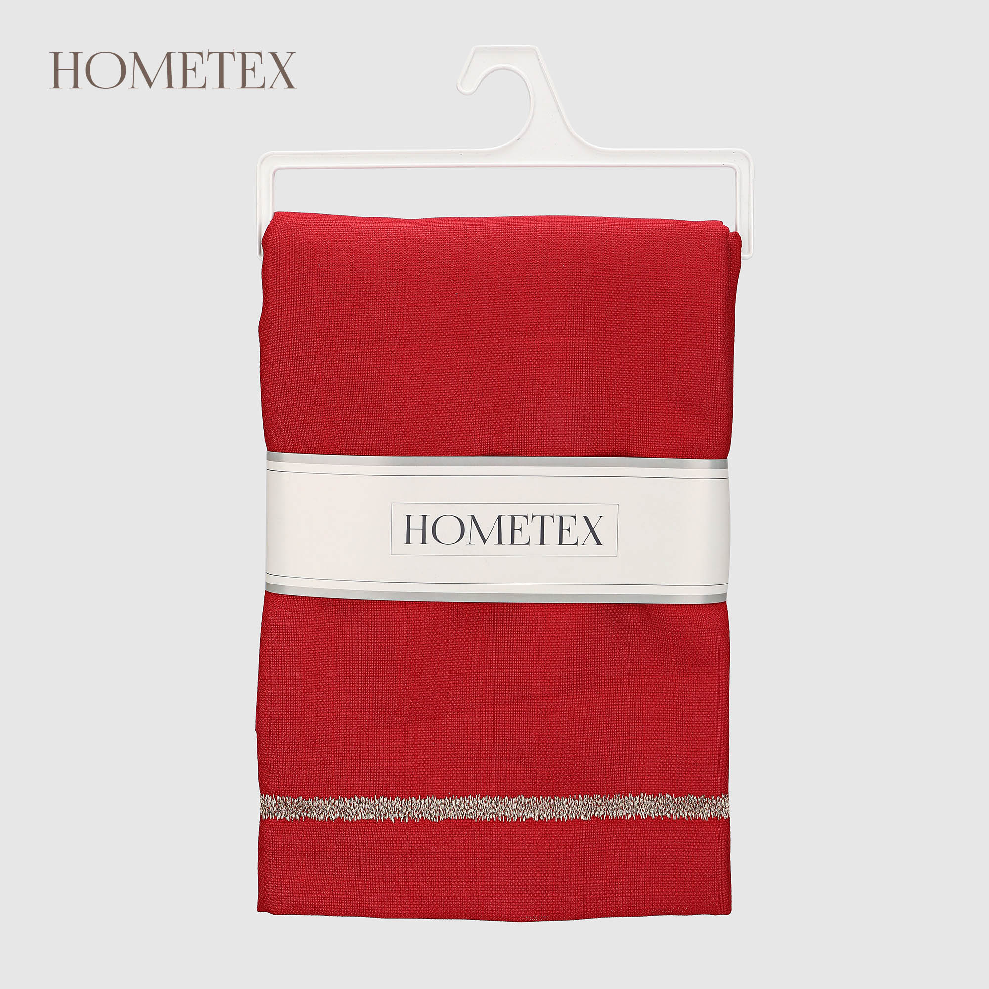 Скатерть Hometex Paros вышивка красная 140х240 см