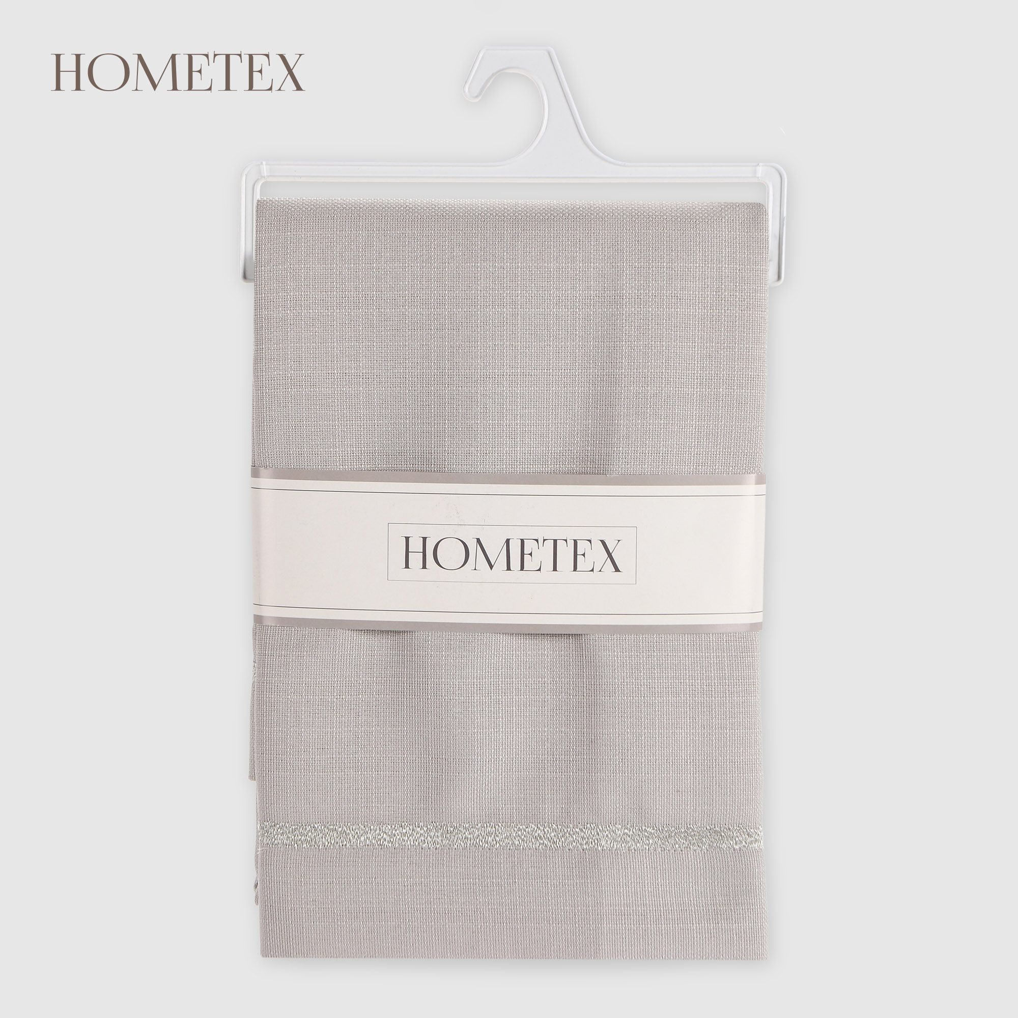 Скатерть Hometex Paros вышивка серая 140х240 см