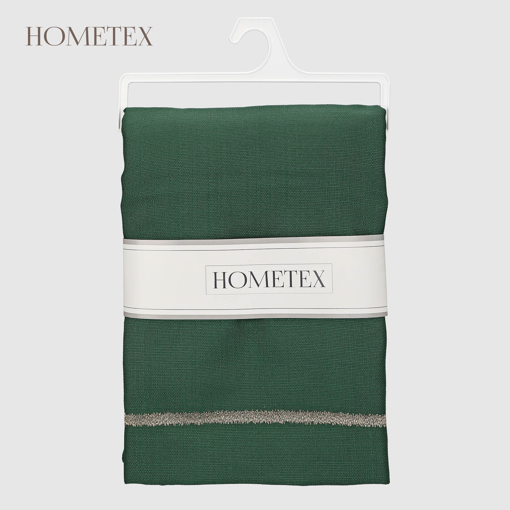 Скатерть Hometex Paros вышивка зеленая 140х240 см