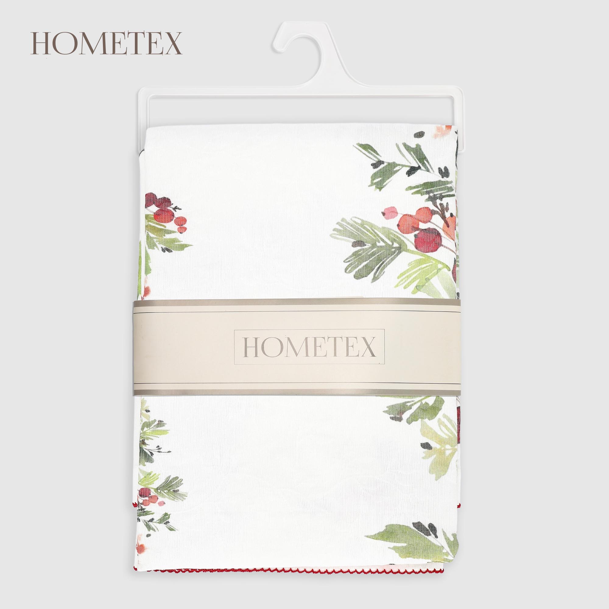 Скатерть Hometex зимние ягоды хлопок/полиэстер 140х240 см