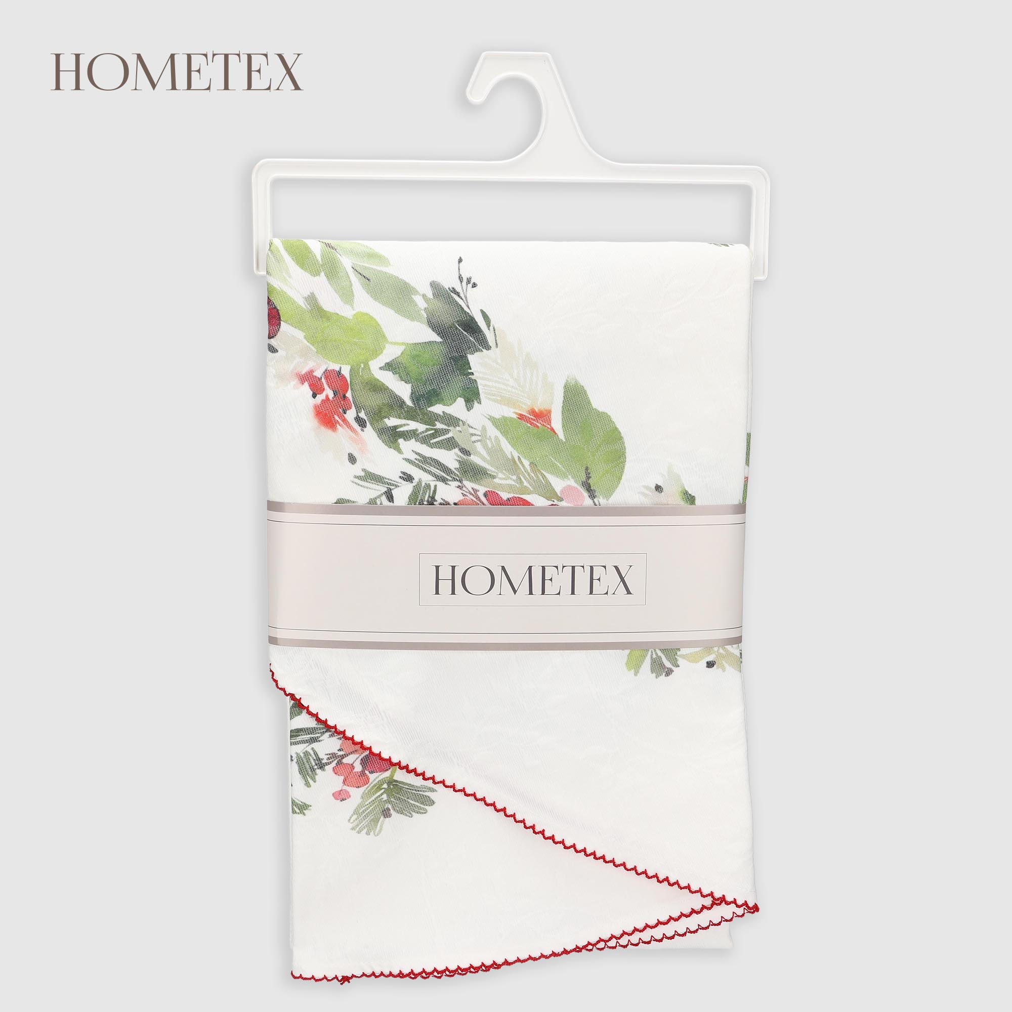 Скатерть Hometex зимние ягоды хлопок/полиэстер d160 см