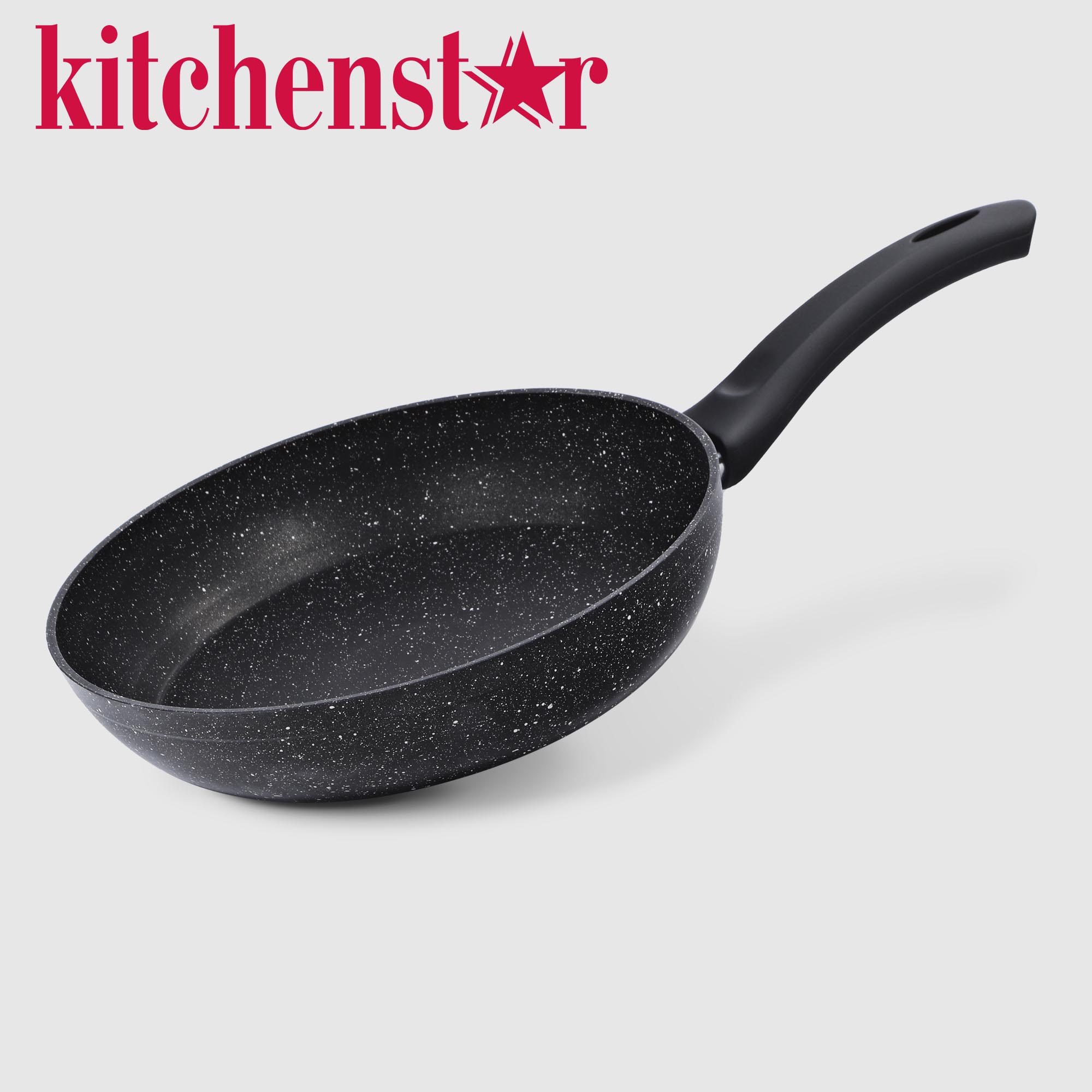 Сковорода Kitchenstar Granite чёрный, белый 26 см