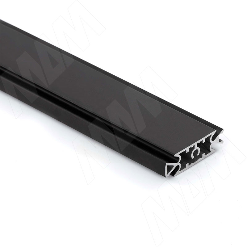 SLIM Несущий профиль под светодиодную ленту, черный (анод), L-3000 мм (SL3520PR-BL)