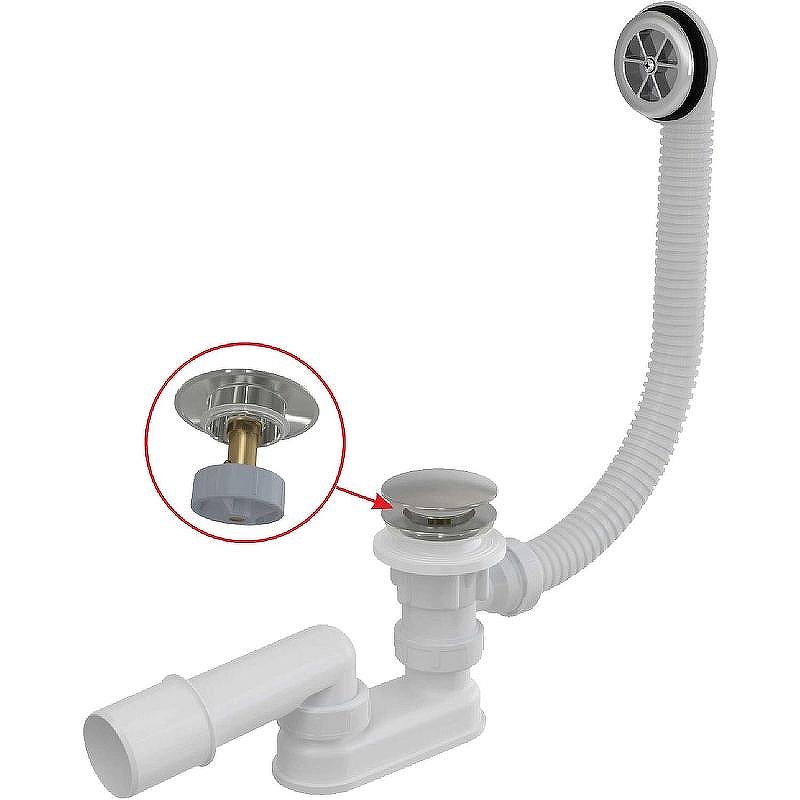 Слив-перелив Alcaplast A505CKM-100 Click-Clack Хром
